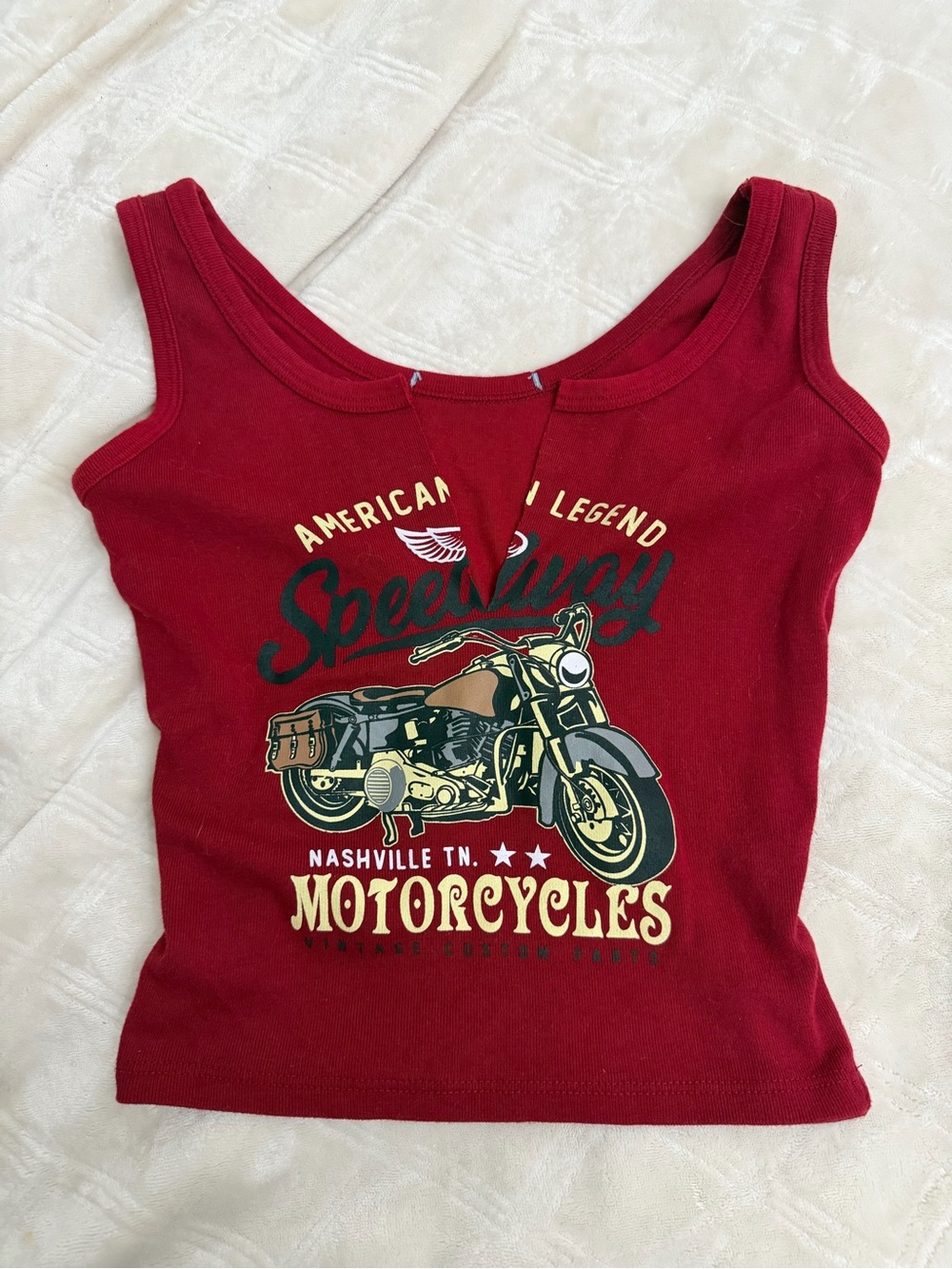 Windsor Red Motorcycle Graphic Tank Top
